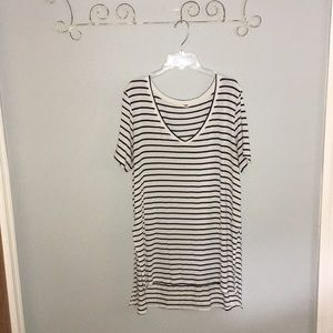 Stripped high low tunic